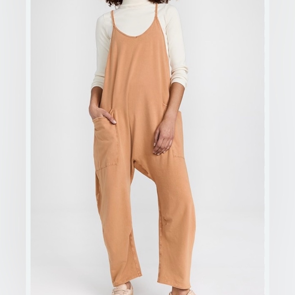 Free People Movement Hot Shot Onesie Toasted Coconut Neutral XL